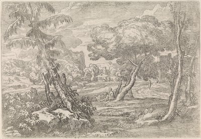Paisagem arborizada de Abraham Genoels