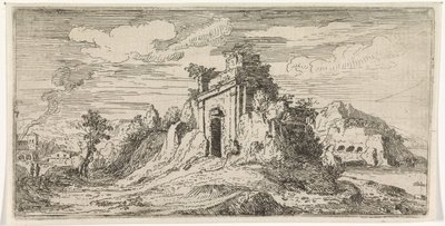 Paisagem com as ruínas de um portão de Abraham Genoels