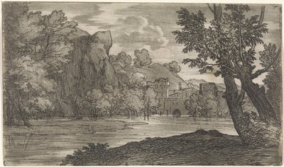 paisagem com rio de Abraham Genoels