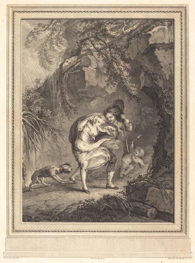 Le coup de vent (A rajada de vento) de Abraham Girardet after Antoine Lebel