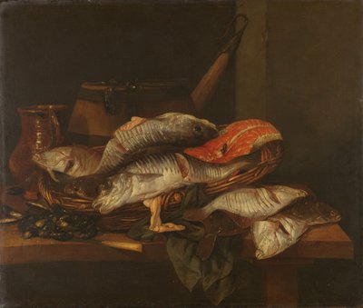 Natureza morta com peixes de Abraham Hendricksz van Beyeren
