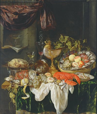 Ainda vida com fruta de Abraham Hendricksz van Beyeren