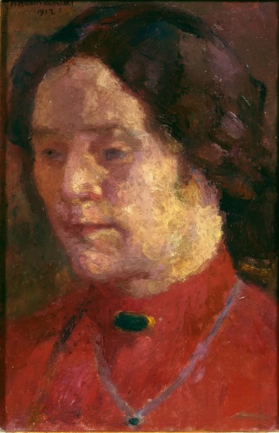 Retrato da mulher do artista de Abraham Hermanjat