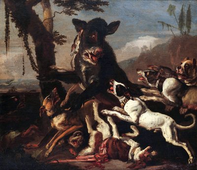 Caça ao javali de Abraham Hondius