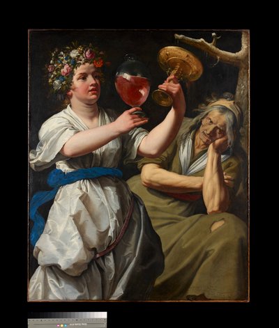 Alegoria da alegria e da melancolia, 1628 de Abraham Janssens