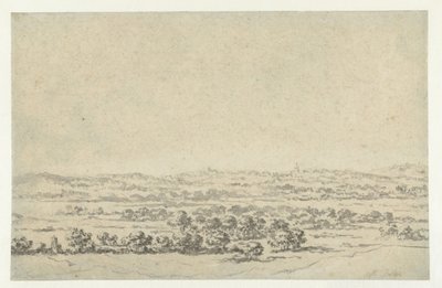 Paisagem do Rio, com uma Torre à Distância de Abraham Jansz Begeyn