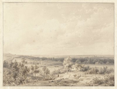 Vista em direcção a Alkmaar a partir da duna em Schoorl de Abraham Johannes Couwenberg