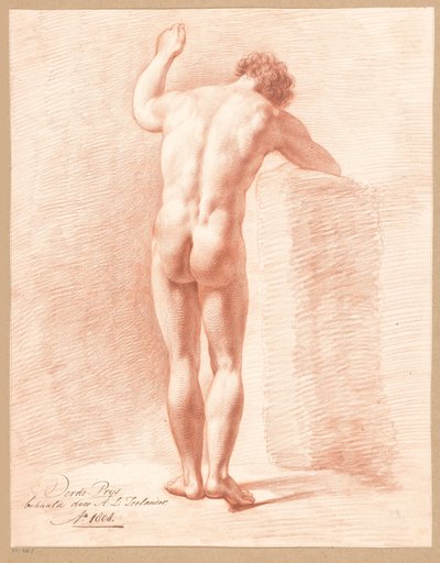 Nu masculino de pé, visto por trás (3º prémio 1808) de Abraham Lion Zeelander