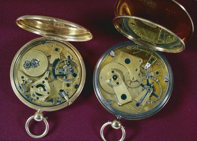 Dois relógios, feitos em Paris (ouro) de Abraham Louis Breguet