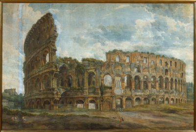 Vista exterior do Coliseu de Roma de Abraham Louis Rodolphe Ducros