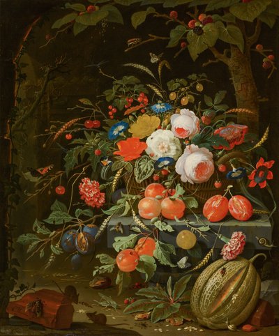 Flores e frutas de Abraham Mignon