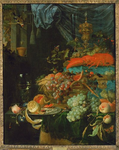 Natureza morta (pintura sobre tela) de Abraham Mignon