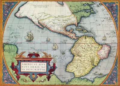 América, ou o Novo Mundo: Do Theatrum Orbis Terrarum por Abraham Ortelius, 1570, 1570, 19 de Abraham Ortelius