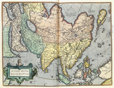 Ásia, 1592 de Abraham Ortelius