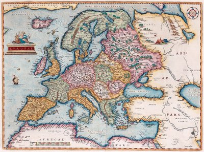 Europeu de: Velho Mundo, 1579 de Abraham Ortelius