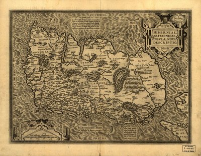 Hiberniae, Britannicae Insvlae nova descripto. LOC 99466749 de Abraham Ortelius