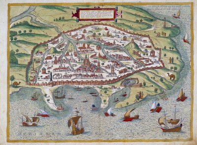 Mapa de Alexandria - por Abraham Ortelius, Antuérpia de Abraham Ortelius