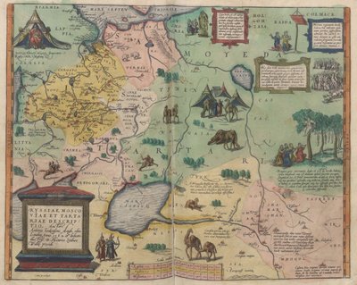 Mapa da Rússia a partir de: Velho Mundo de 1573 de Abraham Ortelius
