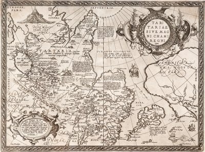 Mapa da Rússia a partir de: Velho Mundo de 1598 de Abraham Ortelius