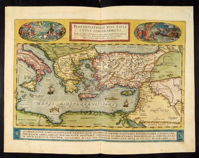 Mapa do Império Romano, Theatrvm Orbis Terrarvm, Abraham Ortelius, Antuérpia de Abraham Ortelius