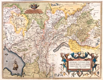Países Baixos (Província: Holanda do Norte, Flevolândia, Overijssel, Gelderland, Limburgo), Alemanha (Estado: Baixa Saxónia, Renânia do Norte-Vestefália) de Abraham Ortelius