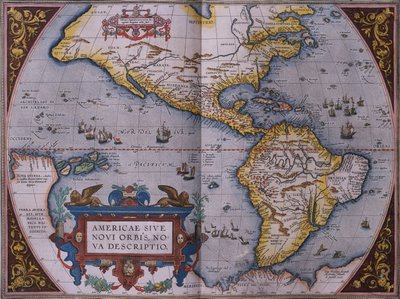 O mapa de Ortelius do Novo Mundo de Abraham Ortelius
