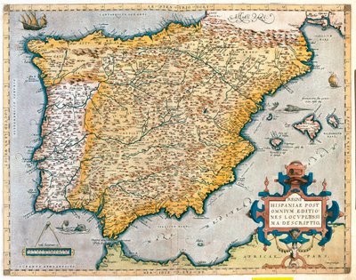 Spain, Portugal de Abraham Ortelius