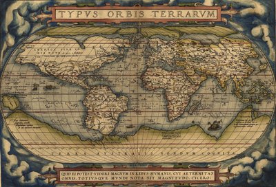 Mapa-múndi Typvs Orbis Terrarvm de Abraham Ortelius