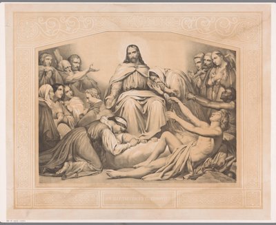 Cristo consolador Para confortar todos os que choram (título no objeto) de Abraham Pieter Felix
