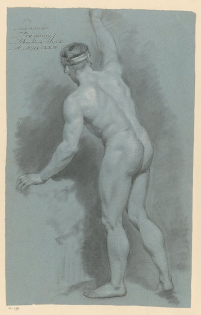 Nu masculino de pé, visto por trás (2º prémio 1774) de Abraham Pietersz. Hulk