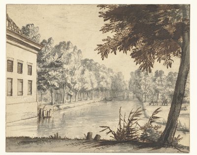 Vista sobre um Canal com uma Propriedade de Abraham Rutgers (attributed to)
