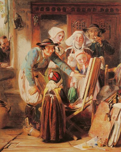 Críticos de arte na Bretanha, 1860 de Abraham Solomon