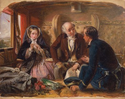 Primeira Aula-A Reunião. E no primeiro encontro amei., 1855. de Abraham Solomon