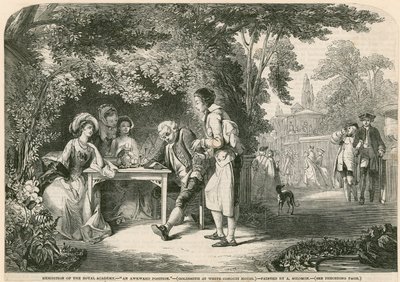 Ourives na casa de conduto branco, Islington, Londres de Abraham Solomon