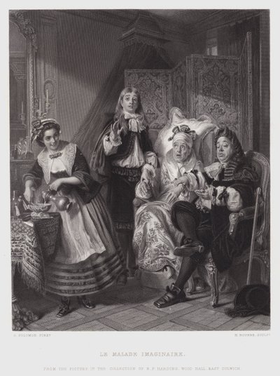 Le Malade Imaginaire (gravura) de Abraham Solomon