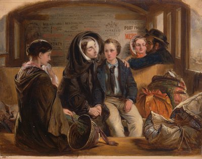 Segunda Classe-A Partida. Assim nos separamos ricos em tristeza, nos separando pobres., 1855. de Abraham Solomon