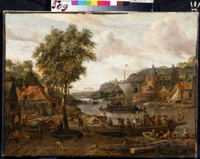Barcos à vela. Pintura de Abraham Storck (1635-1710). Óleo sobre tela, 48 x 69 cm, final do século XVII-início do século XVIII. Escola flamenga, arte barroca. Museu Hermitage, São Petersburgo. de Abraham Storck