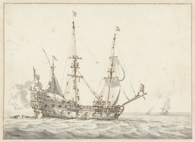Holandês homem de guerra de Abraham Storck
