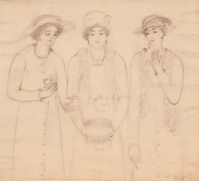 Três Mulheres, 1908. de Abraham Walkowitz