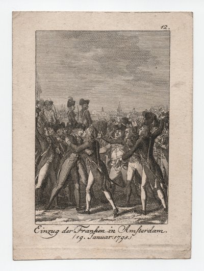 Entrada dos francos em Amesterdão de Abraham Wolfgang Küffner