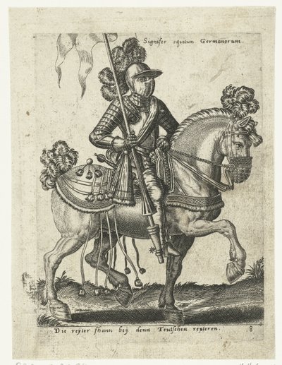 Cavaleiro alemão de couraça de Abraham de Bruyn (attributed to)