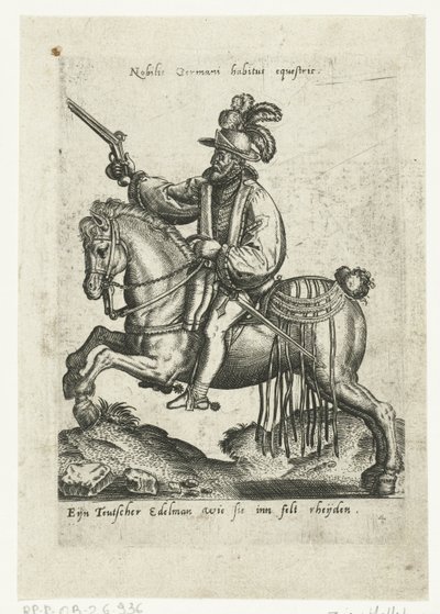 Cavaleiro alemão com pistola de Abraham de Bruyn (attributed to)