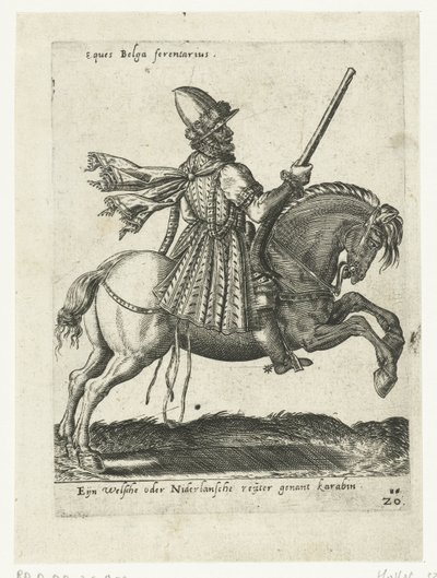 Cavaleiro holandês com carabina de Abraham de Bruyn (attributed to)