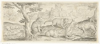 Ratos, gatos e raposas Animais (título da série) de Abraham de Bruyn (possibly)