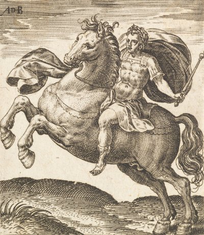 Domiciano de Doze Césares a Cavalo, c1565-1587. de Abraham de Bruyn