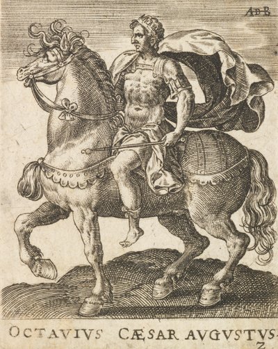 Otávio César Augusto de Doze Césares a Cavalo, ca. 1565-1587., c. 1565-1587. de Abraham de Bruyn