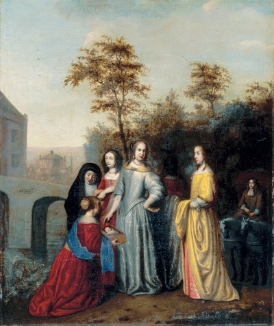 Descoberta de Moisés (óleo sobre tela) de Abraham van Dyck