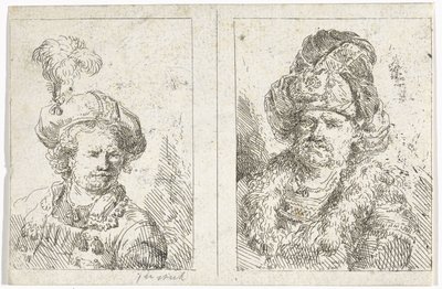 Dois bustos masculinos de Abraham van Strij (I)