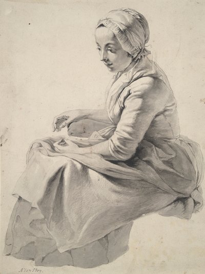 Mulher sentada de Abraham van Strij