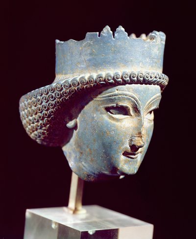 Cabeça de um príncipe, de Persépolis, do século V a IV (lapis lazuli) de Achaemenid